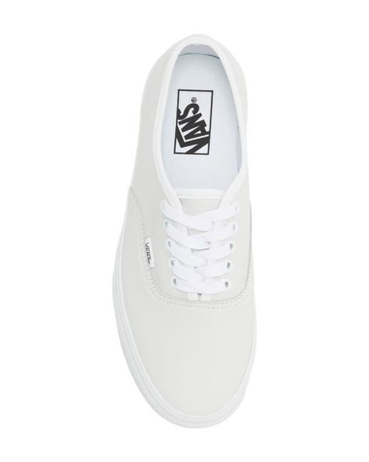 Vans White Authentic Leather Sneaker for men