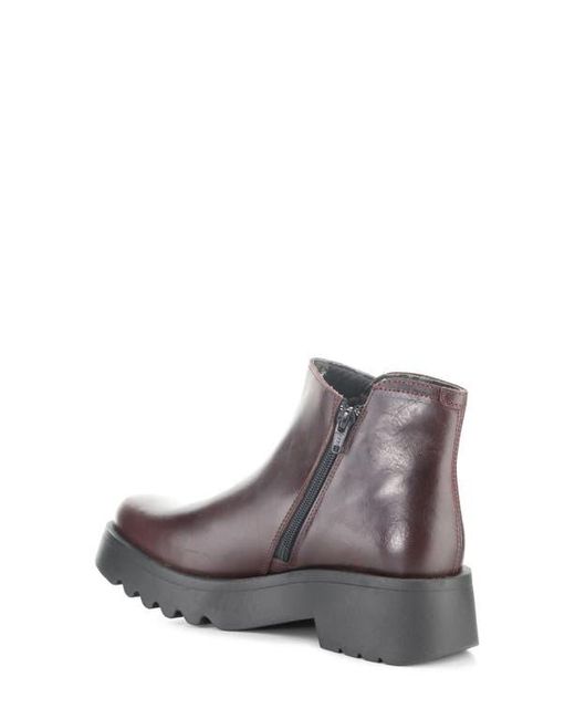 Fly London Purple Mufe Platform Wedge Bootie