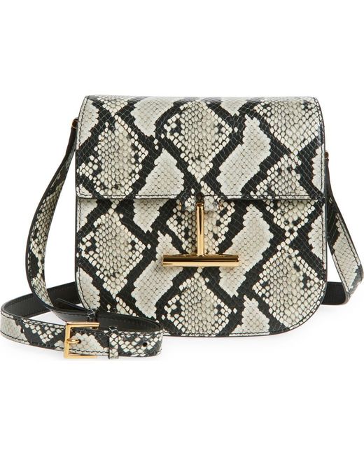 Tom Ford Metallic Mini Tara Python Embossed Leather Crossbody Bag