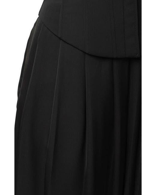JLUXLABEL Black Clara Pleated Wide Leg Trousers