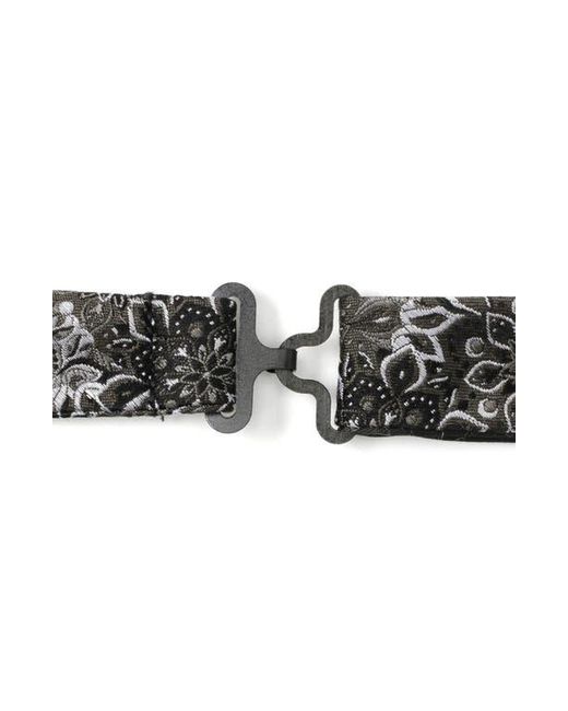 Cufflinks Inc. Gray Kaleido Floral Charcoal Silk Bow Tie for men