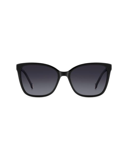Carolina Herrera Blue Her 56Mm Gradient Rectangular Sunglasses