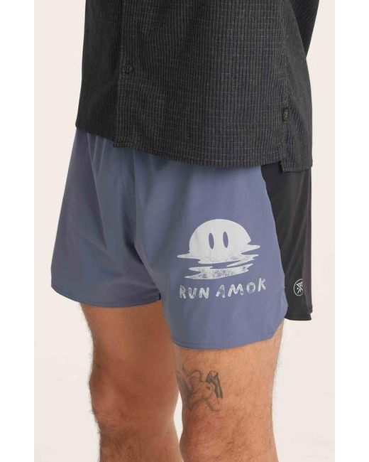 Roark Blue Alta 5 Drawstring Shorts for men