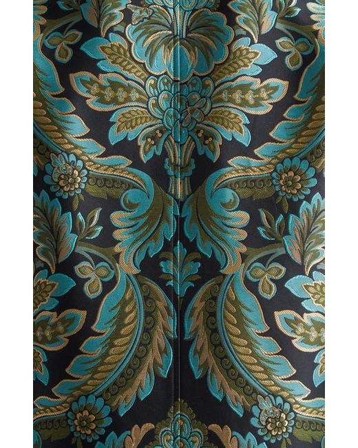 Etro Green Paisley Jacquard Coat
