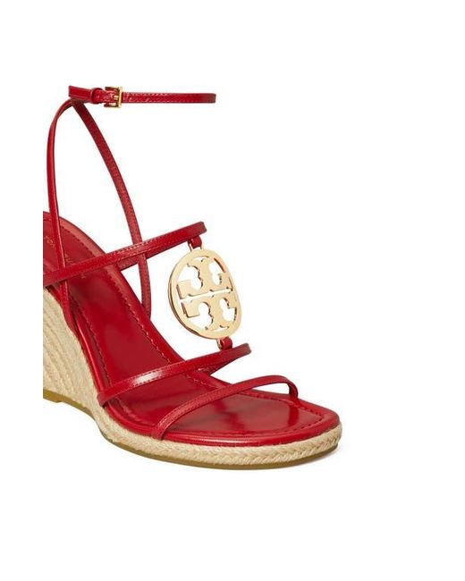 Tory Burch Red Capri Miller Espadrille Wedge