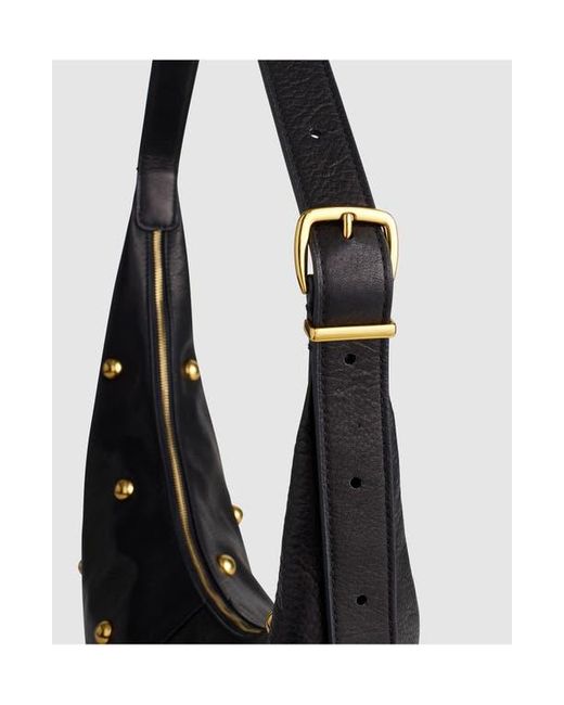 Madewell Black The Essential Curve Leather Shoulder Bag