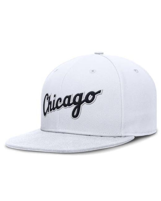 Nike White Chicago Sox True Performance Fitted Hat for men