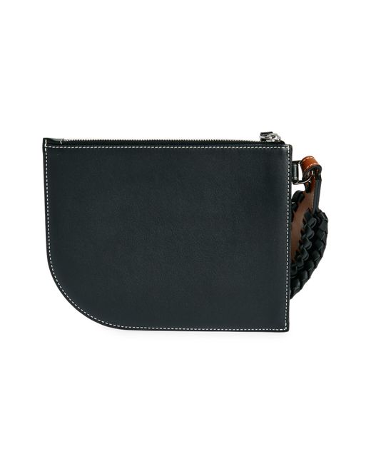 Strathberry Black X Collagerie Leather Wristlet Pouch
