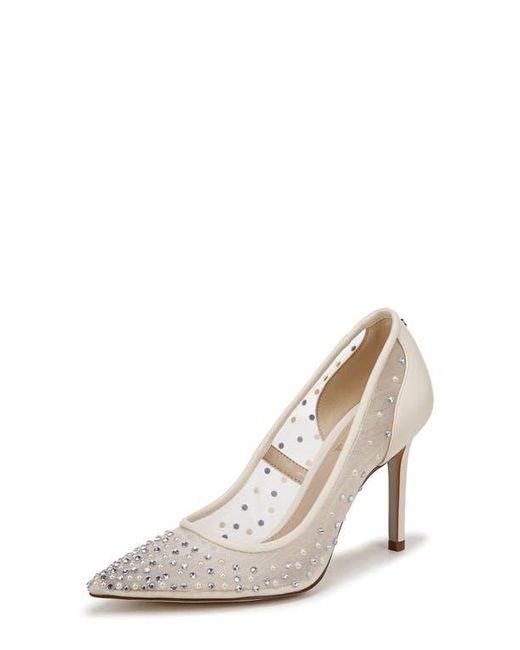 Sam Edelman White Hazel Mesh Pointed Toe Pump