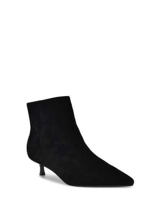 Nine West Black Turrel Pointed Toe Kitten Heel Bootie