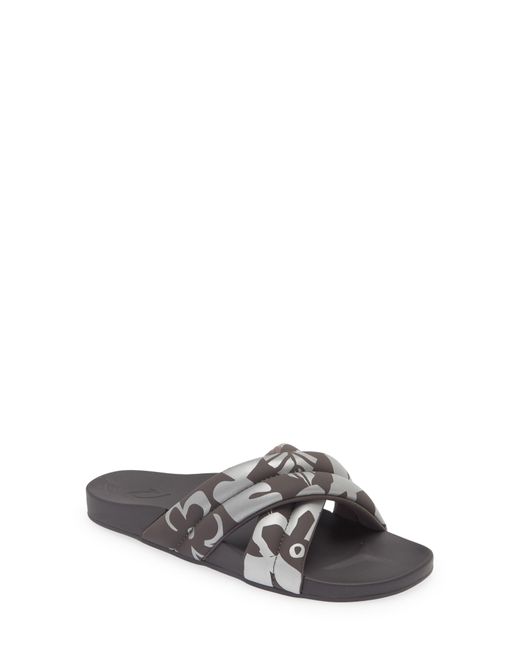 Olukai Gray Hila Water Resistant Slide Sandal