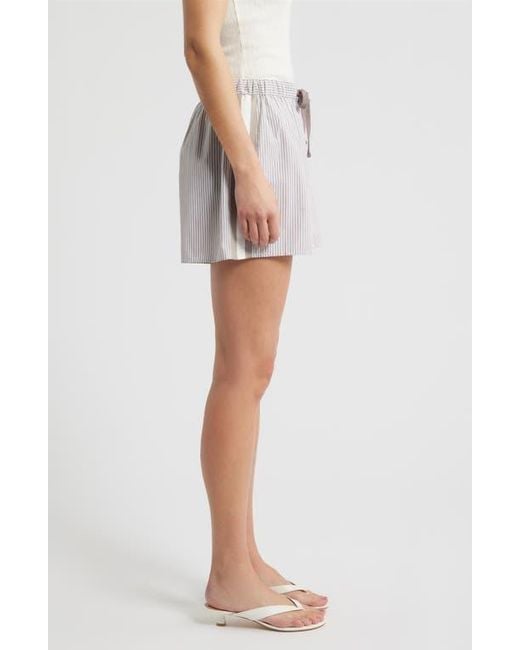 Bernardo Multicolor Stripe Drawstring Shorts