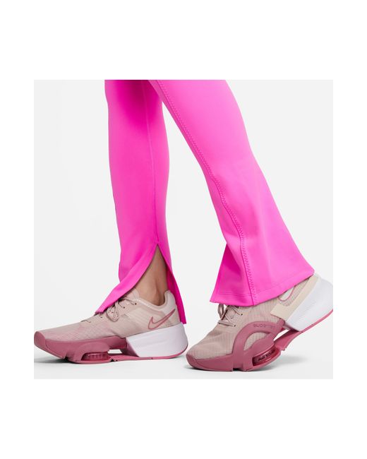 Nike Pink One High Waist Split Hem leggings