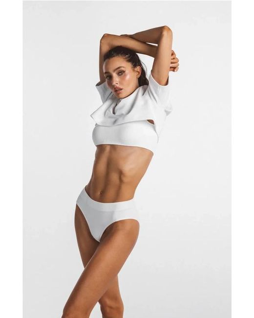 LDMA White High Sculpt Bra Rib