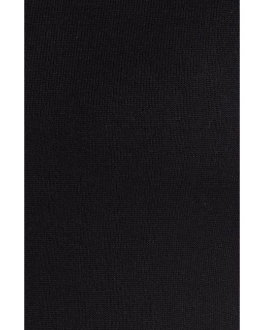 Eliza J Mixed Media Long Sleeve Fit & Flare Dress in Black Lyst