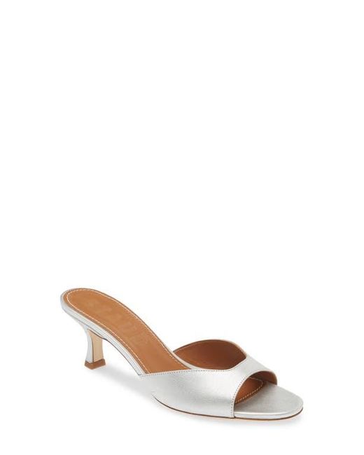 Staud Brown Brigitte Kitten Heel Slide Sandal