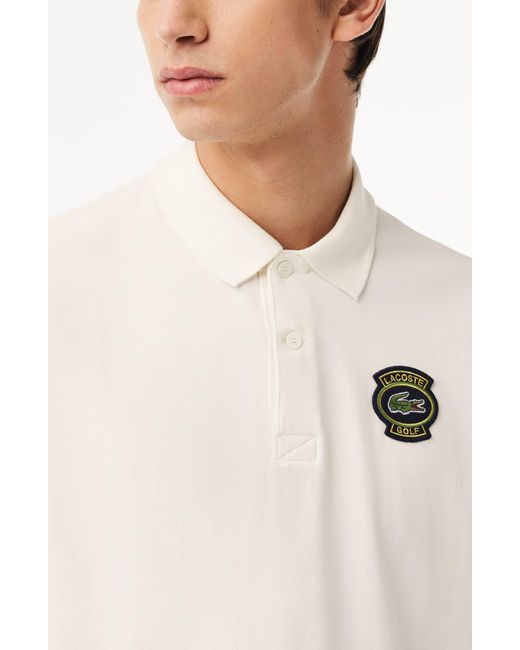 Lacoste Classic Fit Performance Golf Polo in White for Men | Lyst