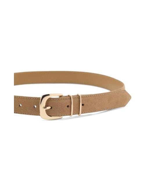 Mango Natural Suede Belt