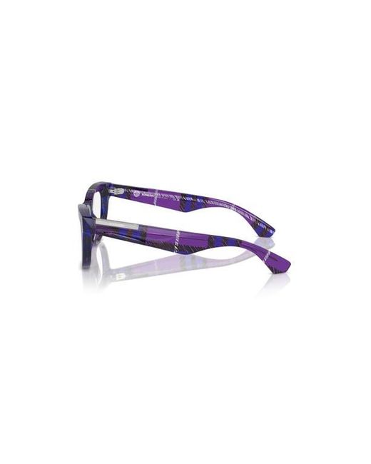 Burberry Blue 52Mm Rectangle Optical Glasses