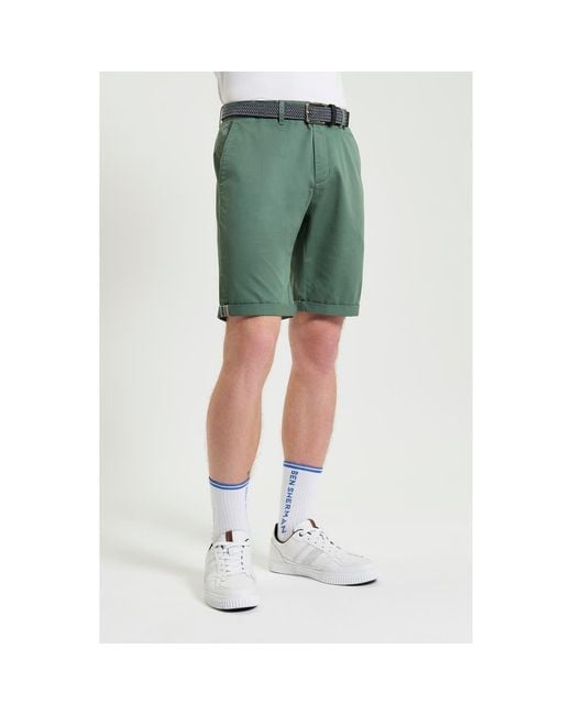 Ben Sherman Men's Green Signature Stretch Twill Chino Shorts