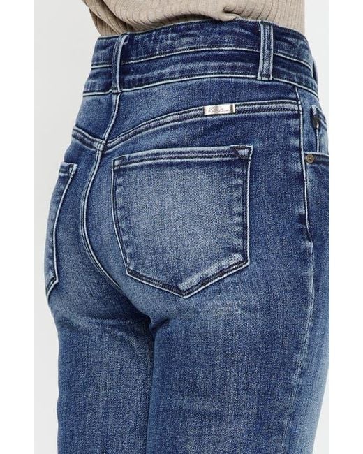 Kancan Blue Onyx Essentials Ultra High Rise Wide Flare Jeans