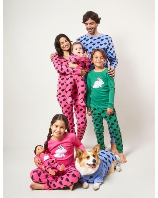 Leveret Blue Cotton Printed Matching Family Pajamas for men