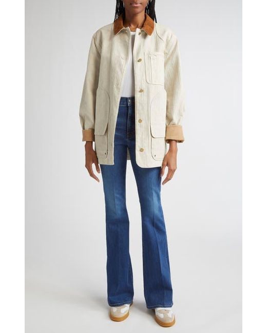 Veronica Beard Natural Abbas Cotton Barn Jacket