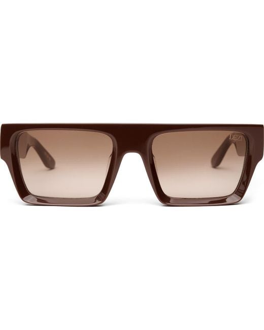 DEZI Brown Slick 55Mm Shield Sunglasses