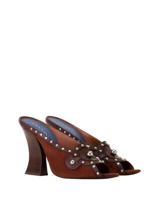 Lanvin Brown Eclipse Arch Heeled Mule