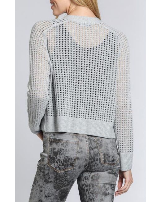 Apny Gray Open Stitch Cardigan
