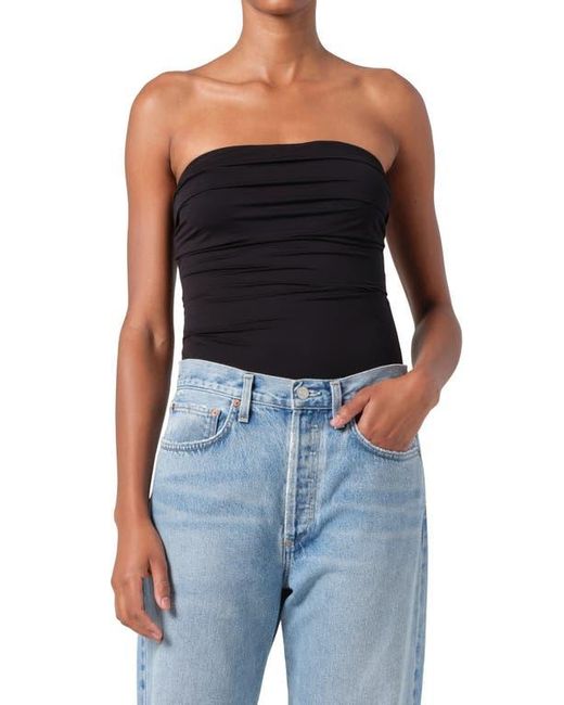 Agolde Women's Blue Gwyneth Strapless Bodysuit