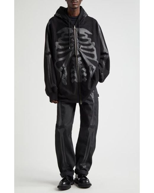 TAKAHIROMIYASHITA TheSoloist. Back Gusset Bone Appliqué Zip