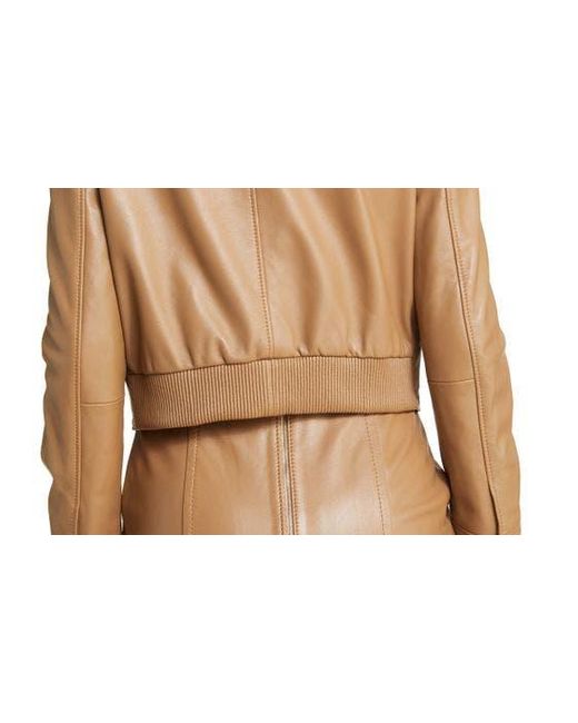 Boss Brown Samarie Leather Jacket