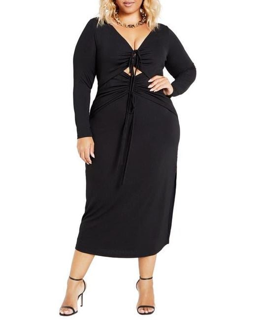 City chic long sleeve dress hotsell