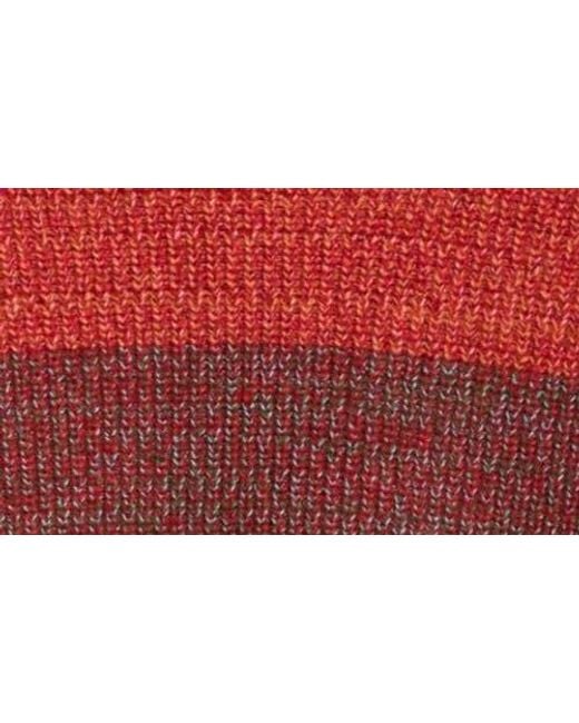 Waste Yarn Project Red Odd Colorblock Wool Blend Sweater for men