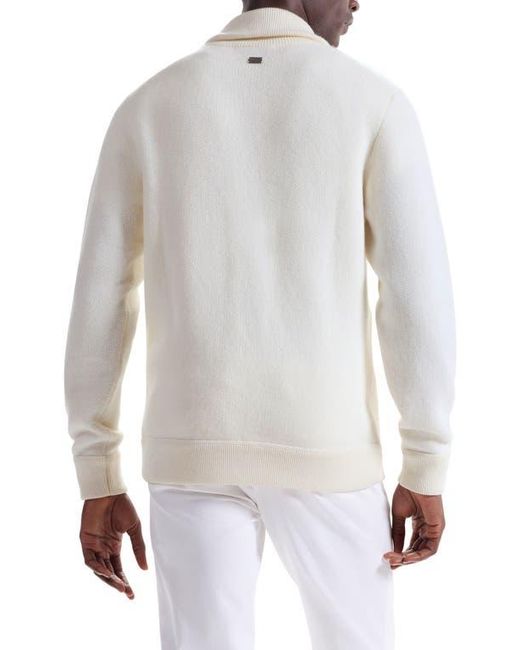 Bugatchi Multicolor Wool Blend Zip Cardigan for men