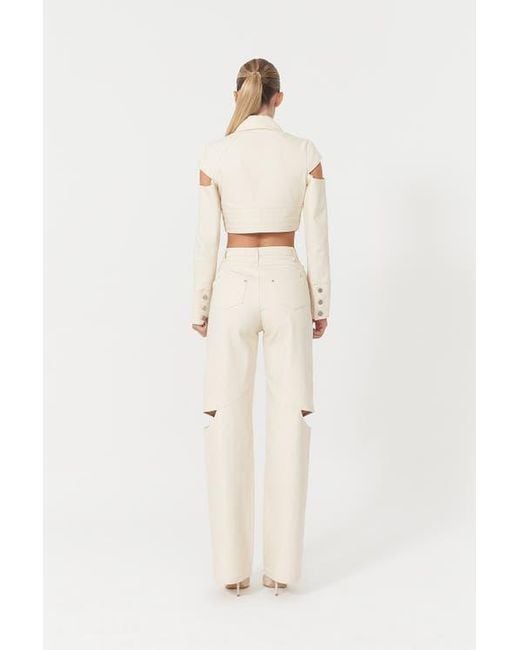 Jendue Natural Chaby Cut Out Jacket
