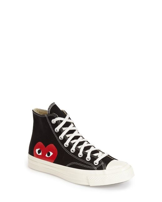 COMME DES GARÇONS PLAY White X Converse Gender Inclusive Chuck Taylor® Hidden Heart High Top Sneaker