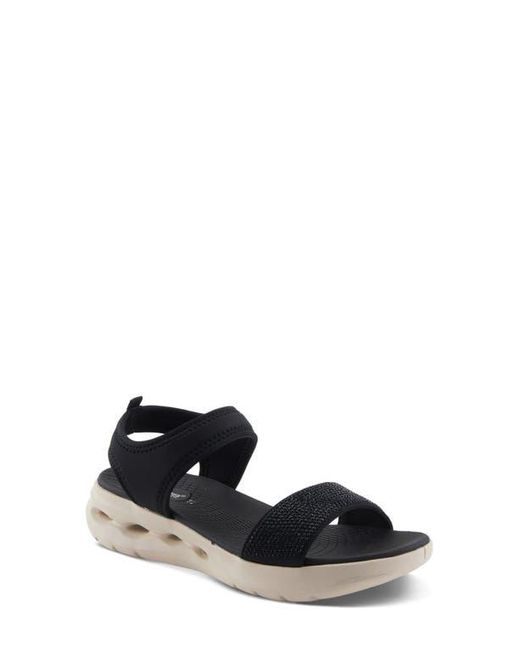 Flexus by Spring Step Black Gallegos Ankle Strap Platform Wedge Sandal