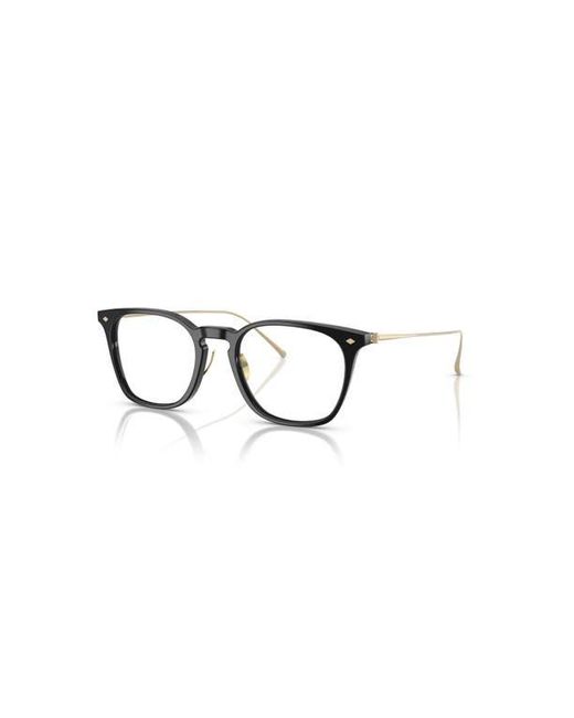 Giorgio Armani Black 49Mm Rectangle Optical Glasses for men