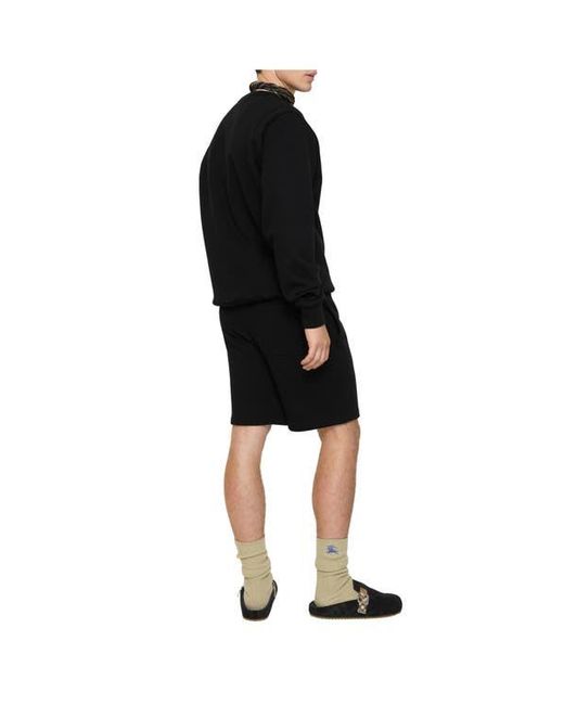 Burberry Black Logo Cotton Shorts for men