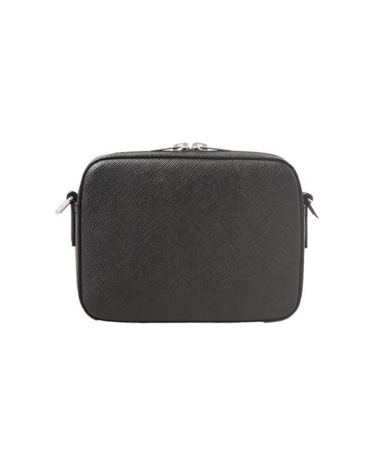 Sandro Black Small Reconstituted Leather Bag for men