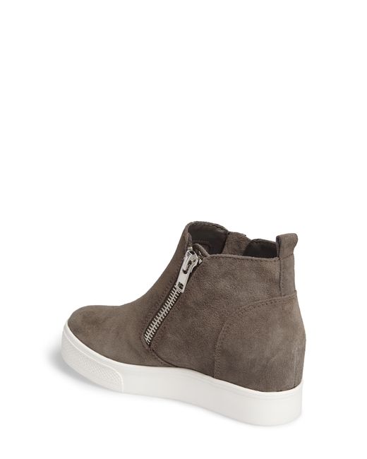 steve madden wedgie grey suede