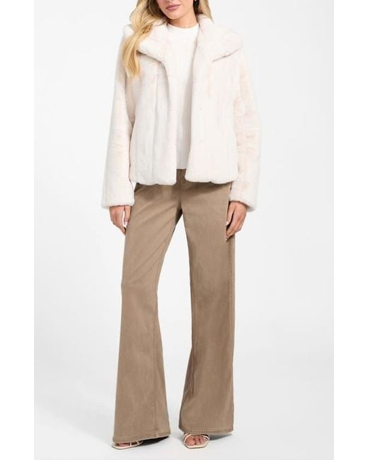 Guess Women's White New Sophy Faux Fur Jacket