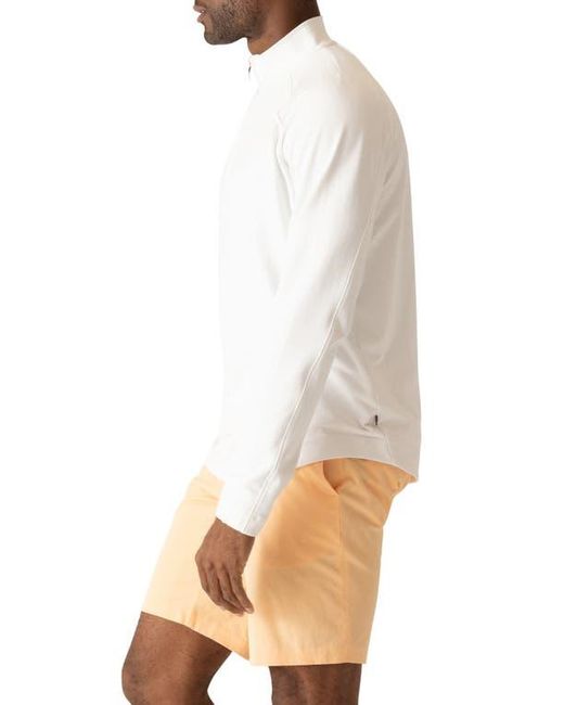 Dek White Techno Microlight Quarter Zip Pullover for men