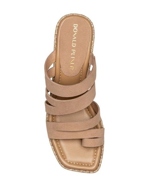 Donald J Pliner Brown Annamaria Platform Wedge Slide Sandal
