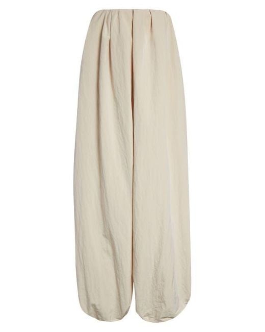 Jacquemus White The Calisson Combination Oversize Strapless Parachute Jumpsuit