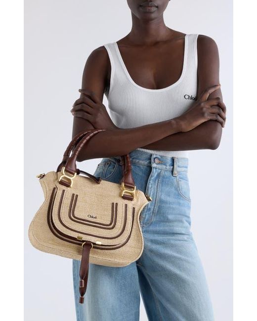 Chloé Brown Marcie Woven Satchel
