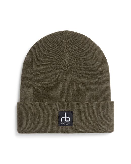 Rag & Bone Green Evan Beanie for men