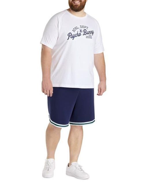 Psycho Bunny White Big & Tall Fenton Graphic Tee for men